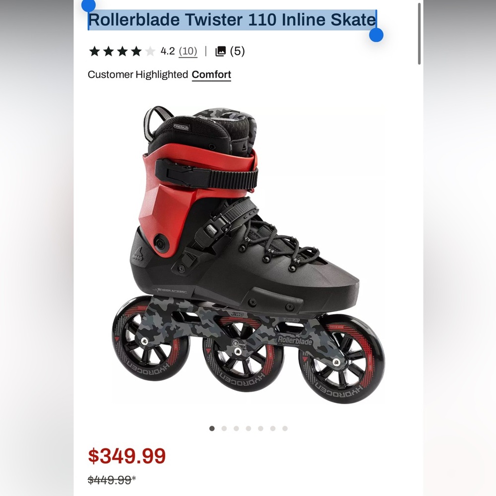 Free helmet.-Rollerblade Twister 110 Inline Skate